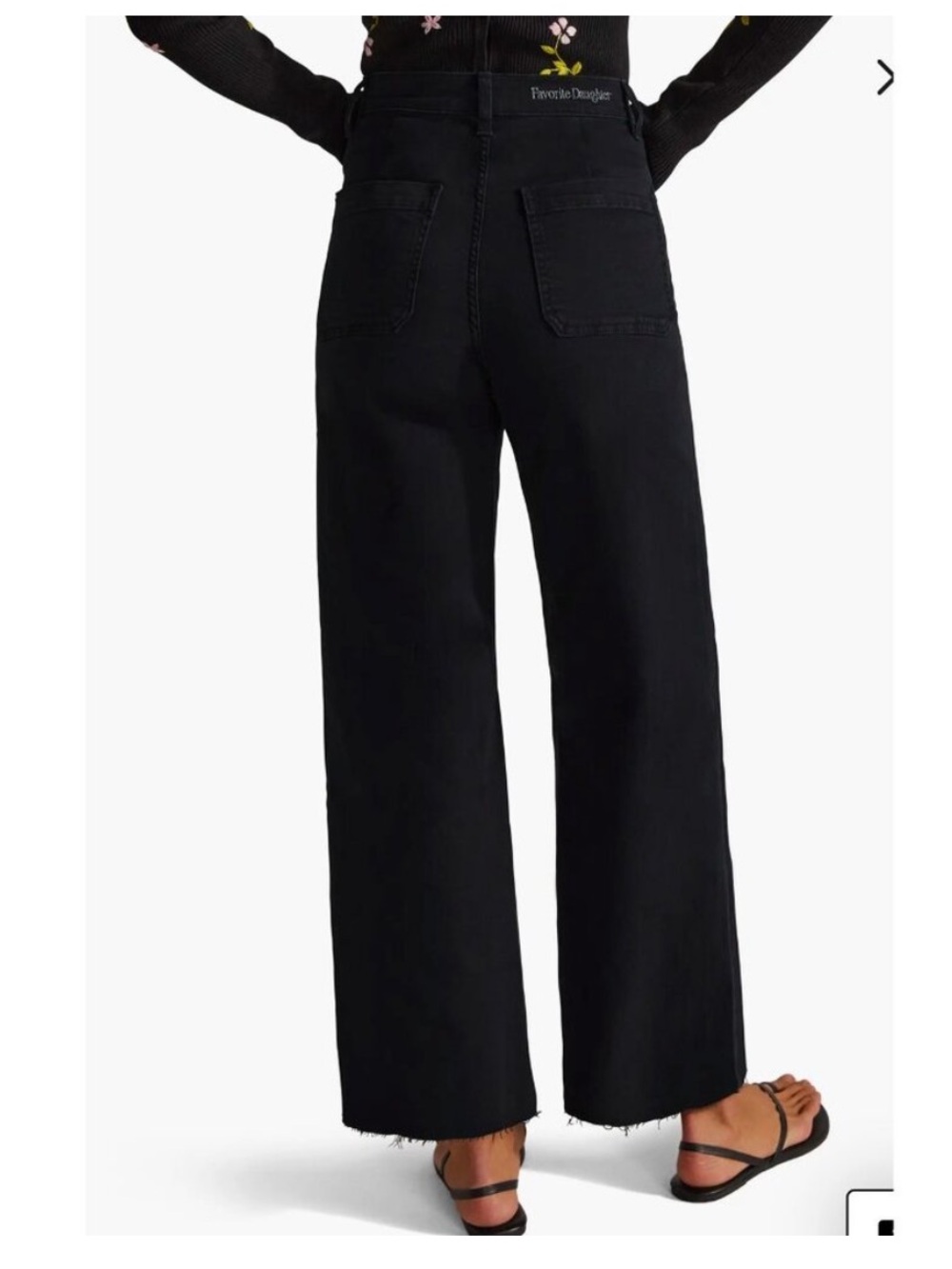 Favorite Daughter The Mischa Raw Hem Super High Rise Wide Leg Ankle Jeans 29 - Picture 3 of 9